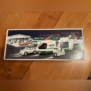 2001 Hess Helicopter with Motorcycle and Cruiser